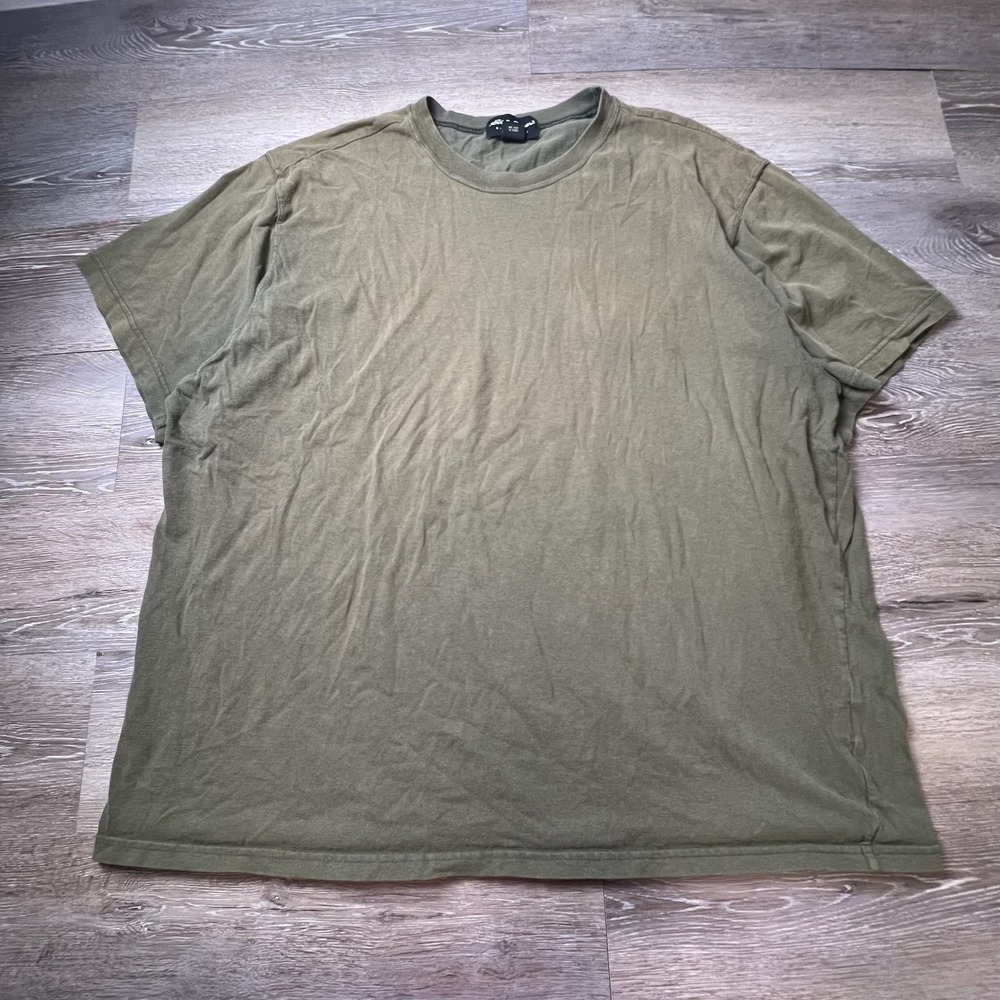 Eddie Bauer T-Shirt Men XXL Olive faded Usa made Cotton Short Sleeve Vintage